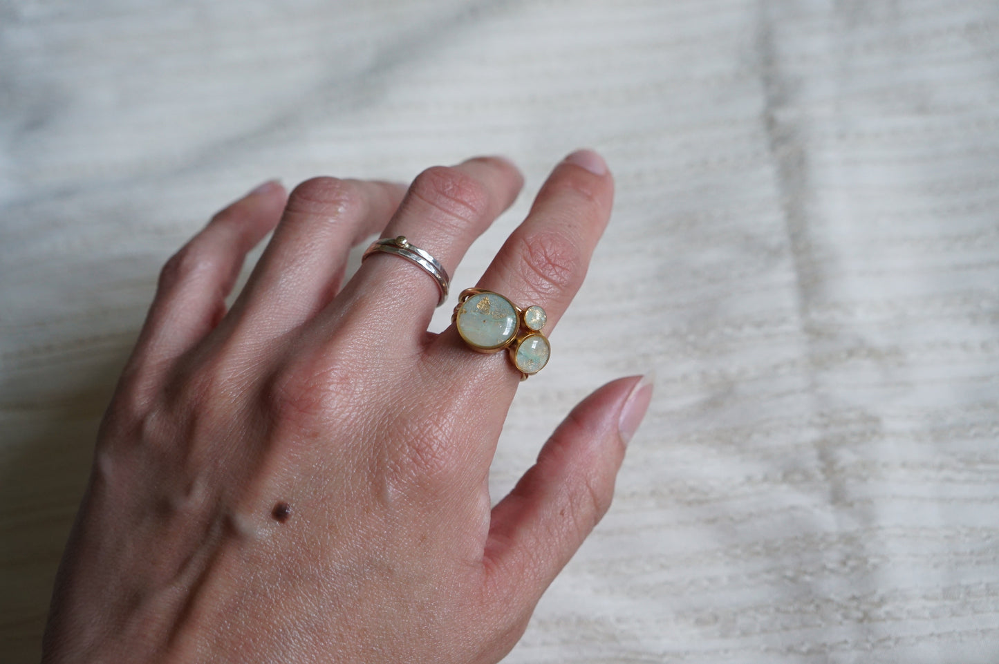 Seafoam Dreams Adjustable Ring