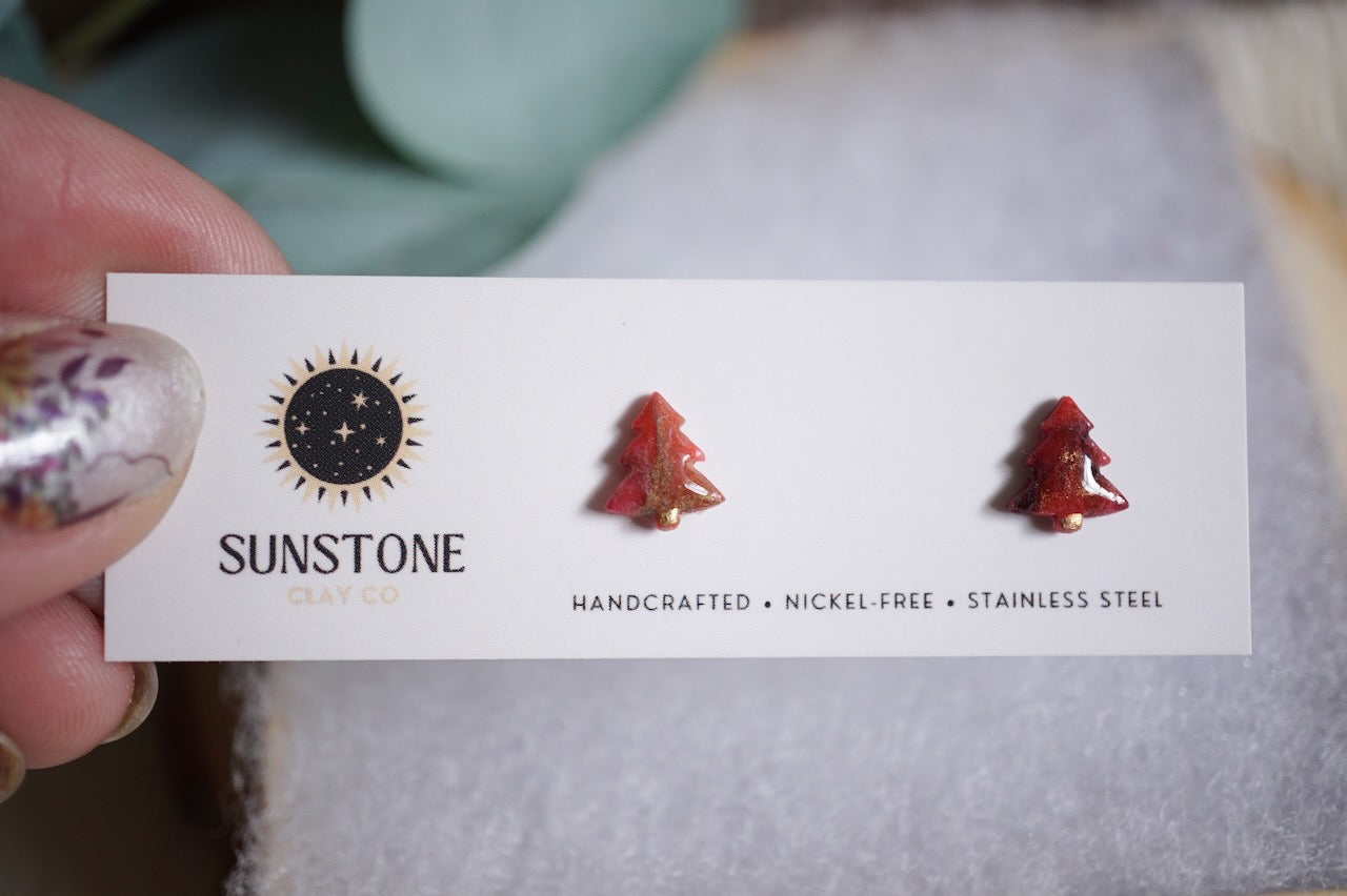 Christmas Tree Stud Earrings | Collector Minis