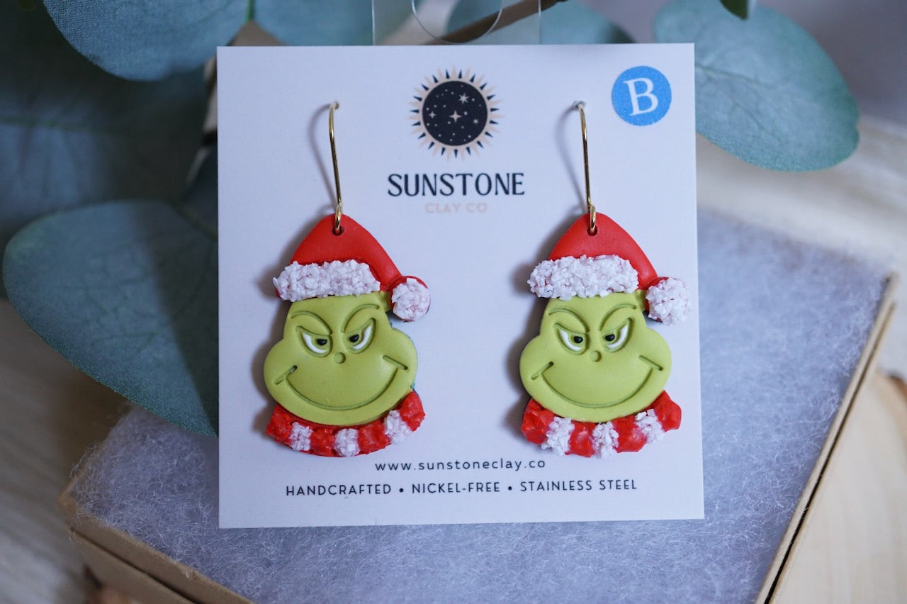 Grinch Dangle Earrings