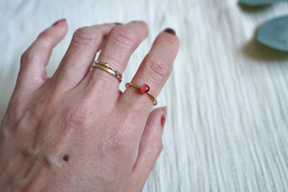Luminous Ember Adjustable Ring