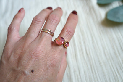 Luminous Ember Adjustable Ring