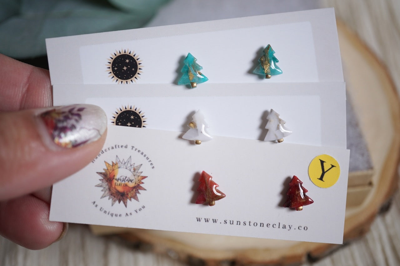Christmas Tree Stud Earrings | Collector Minis
