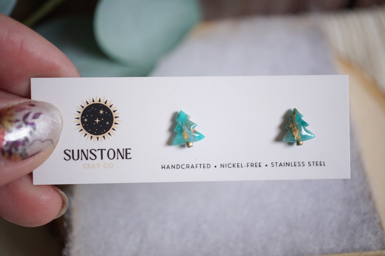 Christmas Tree Stud Earrings | Collector Minis