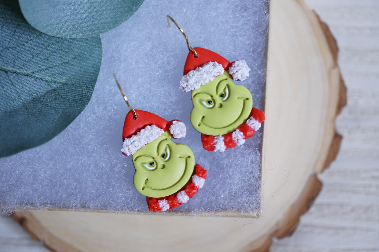 Grinch Dangle Earrings