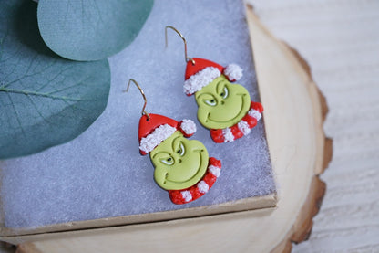Grinch Dangle Earrings