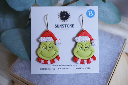 Grinch Dangle Earrings