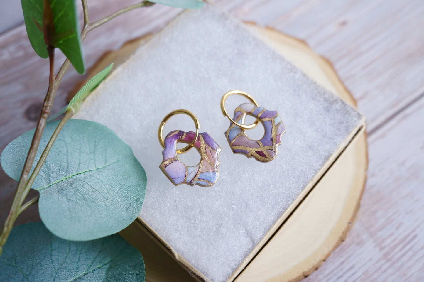 Deco Arch Hoop Dangles | Orchid Veil Collection