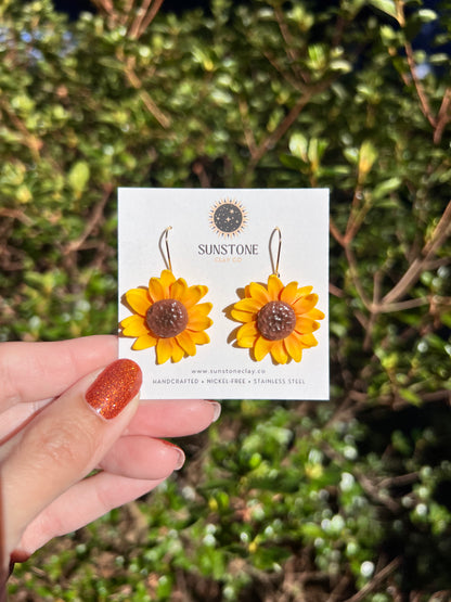 Sunflower Dangle Earrings