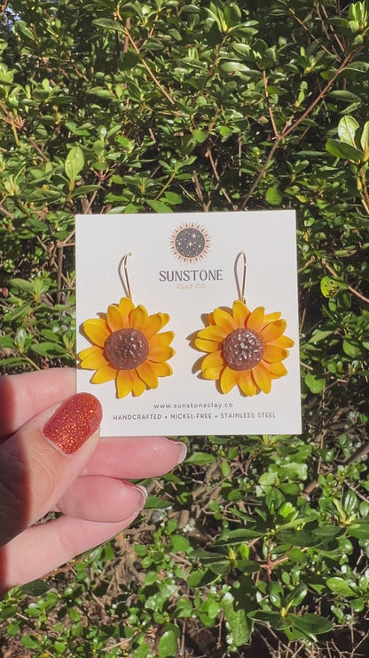 Sunflower Dangle Earrings